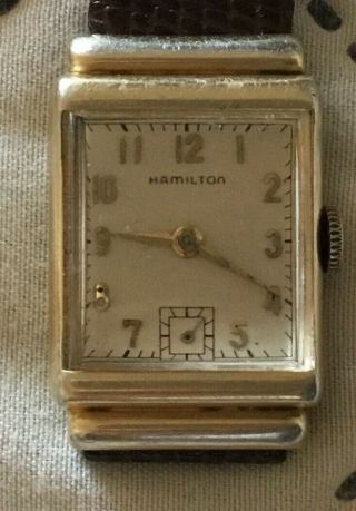 Hamilton 19jewel Grade 982 - 1940’s Vintage Wrist Watch With Hooded Lugs