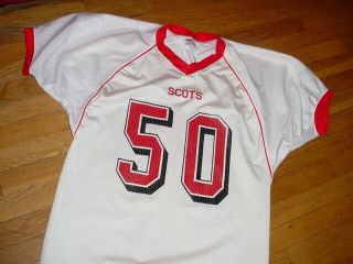 Vtg Monmouth Fighting Scots Game Worn College Football Jersey By Riddle 50 2xl