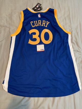 Stephen Curry 30 Signed Rare Golden State Warriors Swingman Jersey Psa/dna