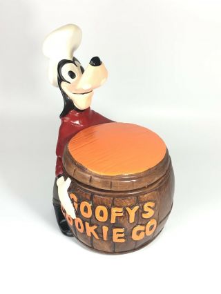 Rare Htf Califorina Originals Goofy Cookie Jar - Goofys Cookie Co.  Orange Lid