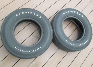 Goodyear Polyglas G70 - 14 Tires Pair Custom Wide Tread Rwl True Vintage Originals