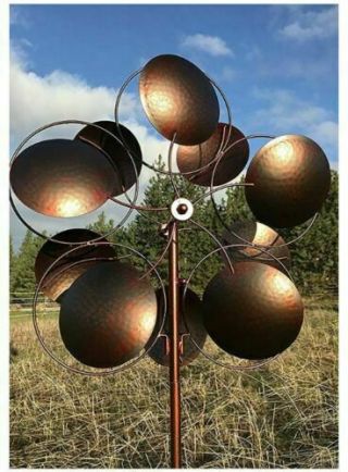 Large Metal Wind Spinners Garden Windmill Outdoor Lawn Decor Kinetic Art Vintage 8