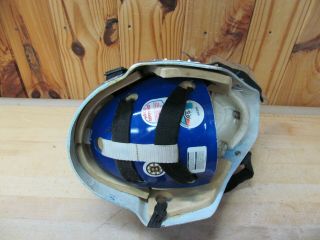 Vintage Sher - Wood Van Velden Hockey Goalie Helmet Mask,  Cooper – Blue/White 4