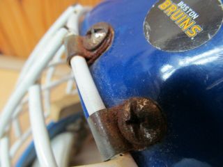 Vintage Sher - Wood Van Velden Hockey Goalie Helmet Mask,  Cooper – Blue/White 8