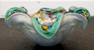 1950 ' s Vintage MURANO Art Glass CONFETTI Eames MID - CENTURY MODERN Bowl / ITALY 3