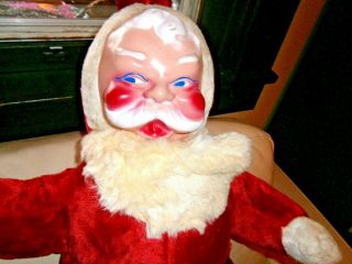 Vtg Santa Plusht Toy Doll Charming Xmas 1950 