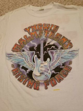 Vintage Yngwie Malmsteens Ricing Force Concert T Shirt From 1988