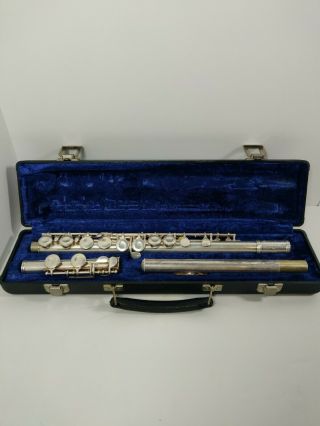 Vintage Gemeinhardt Silver Plate 2sp Flute With Pads And Case