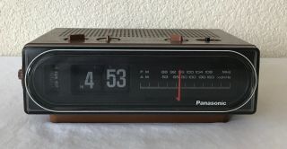 Vintage Panasonic Rc - 6015 “back To The Future” Flip Alarm Clock Am/fm Radio