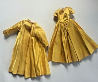 Cissy - Madame Alexander Gold Tagged Dress With Tagged Coat,  Vintage