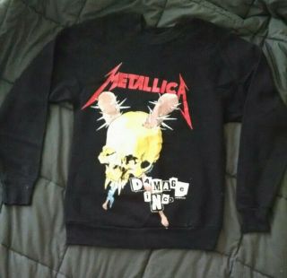 Metallica Small Sweatshirt Damage Inc Master Of Puppets Lp Pushead Vintage Shirt