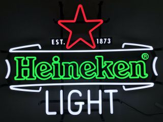 Heineken Light Red Star Led Opti Neon Beer Sign 30x22” - Brand Rare