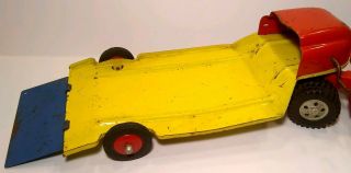 Vintage 1950 ' s Tonka Toys Mound Metalcraft Truck And Trailer/Car Hauler W/Decals 6