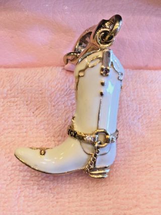 RARE & RETIRED JUICY COUTURE WHITE COWBOY BOOT CHARM 3