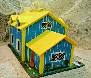 Vintage Fisher Price Little People Play family Yellow House 952 COMPLETE 30 pc 5