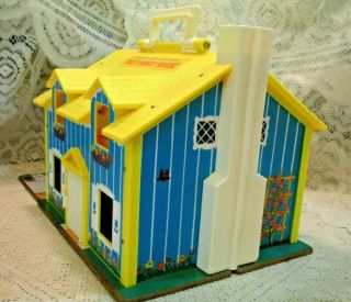 Vintage Fisher Price Little People Play family Yellow House 952 COMPLETE 30 pc 7
