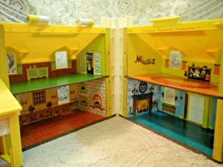 Vintage Fisher Price Little People Play family Yellow House 952 COMPLETE 30 pc 8