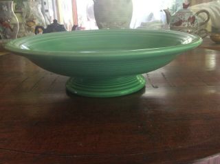 Vintage Fiesta Shamrock Green Compote 12 " Pedestal Bowl Fiestaware