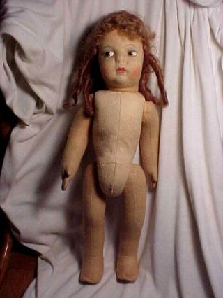 Vintage Felt Lenci Doll No Clothes 3
