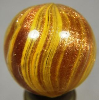 Marbles: RARE 3/4 (,) German Hand Made Yellow/Gold Onionskin 