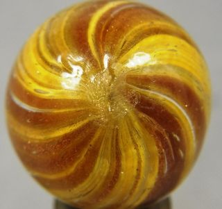 Marbles: RARE 3/4 (,) German Hand Made Yellow/Gold Onionskin 