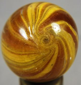 Marbles: RARE 3/4 (,) German Hand Made Yellow/Gold Onionskin 