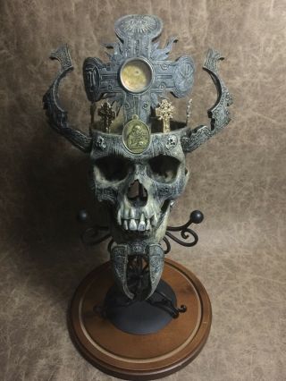 Real Human Skull Display Stand / Skeleton Vintage Medical Real Halloween