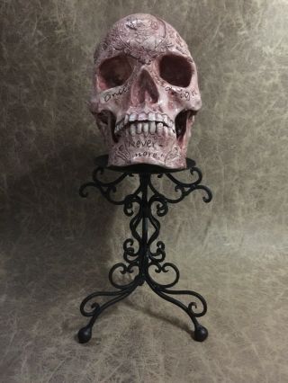 Real Human Skull Display Stand / Skeleton Vintage Medical Real Halloween 3