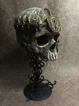 Real Human Skull Display Stand / Skeleton Vintage Medical Real Halloween 4
