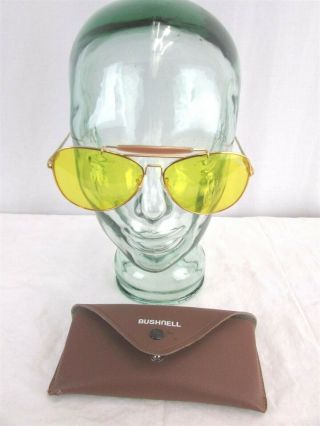 Ray - Ban Vintage Bushnell Gold Frame W/ Yellow Lens Aviator Sunglasses W/ Case