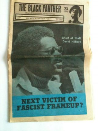 Rare Vintage September 13 1969 The Black Panther Party Radical Newspaper Vg