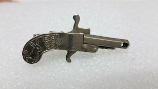 Vintage Miniature Cap Gun Pistol Tie - Clip W/rabbit Handle - Made In Austria -
