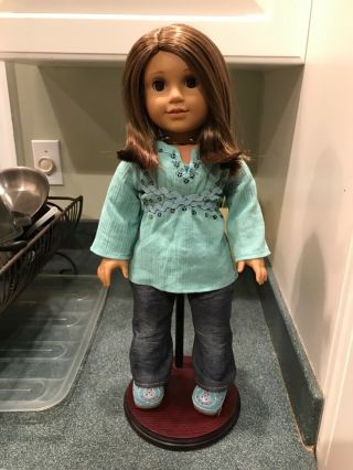 American Girl Doll,  Truly Me Doll 28,  Short Brown Hair,  Tan Skin,  Brown Eyes