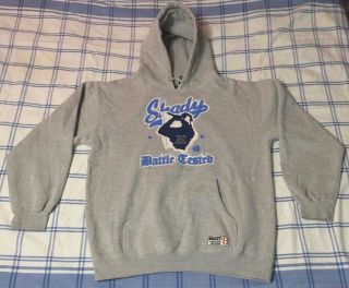 Shady Ltd Worldwide Champ 08 Grey Hoodie Sweatshirt Hip Hop Eminem - Vtg 2000s
