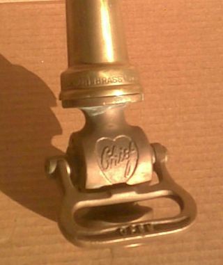 Vintage Solid Brass Fire Hose Nozzle,  CHIEF,  