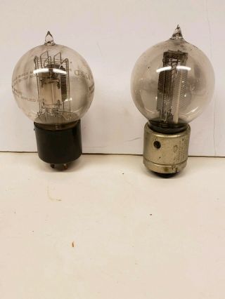 Two (2) Vintage Western Electric “tennis Ball” Tubes – 102d And 216a