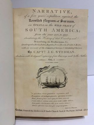Printed 1813: Expedition Against The Revolted Negroes Of Surinam - Rare