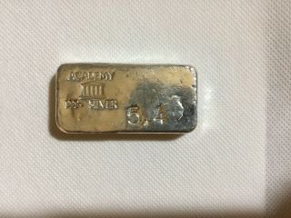 Old Rare Vintage Academy 5.  4 Silver Bar