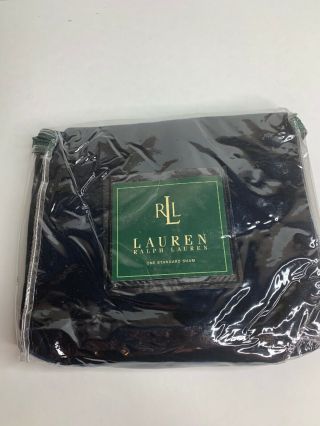 Ralph Lauren Deep Blue Vintage Velvet Standard Pillow Sham Rare