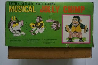 Vintage Daishin Musical Jolly Chimp Monkey With Box & Tag 7