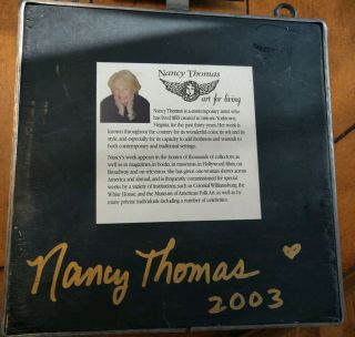 RARE Nancy Thomas Complete 12 Month Folk Art Plaques 2003 Autographed HTF 7