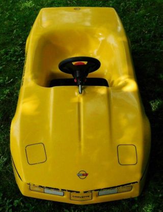 Corvette C4 Yellow Pedal Car NOT Vintage ' 86 Pace Car Indy 500 Kingsbury 2