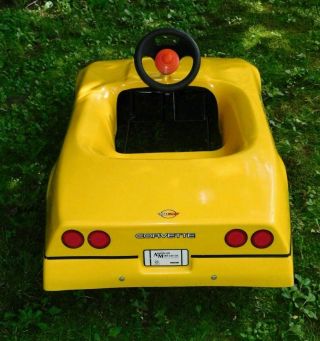 Corvette C4 Yellow Pedal Car NOT Vintage ' 86 Pace Car Indy 500 Kingsbury 5