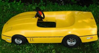 Corvette C4 Yellow Pedal Car NOT Vintage ' 86 Pace Car Indy 500 Kingsbury 8
