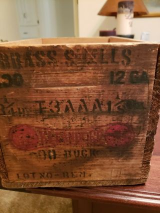 Remington Umc Vintage Wooden Box Empty