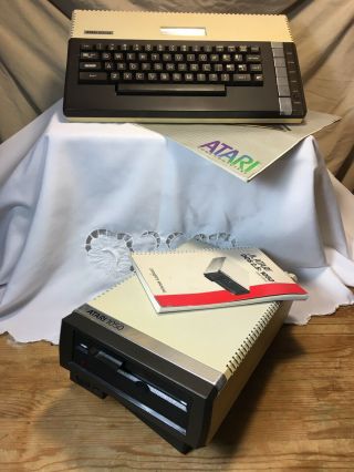 Atari 800xl Vintage Computer System Bundle 1050 Cords Controllers Games