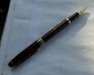 Rare Vintage Montblanc Meisterstuck Ball Point Pen Brown Marble Great Pen Look