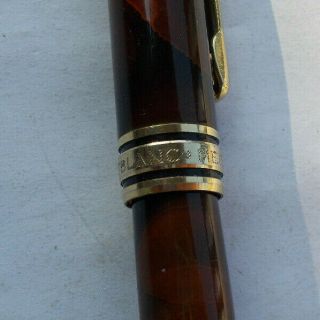 RARE Vintage Montblanc Meisterstuck Ball Point Pen Brown Marble Great Pen LOOK 2