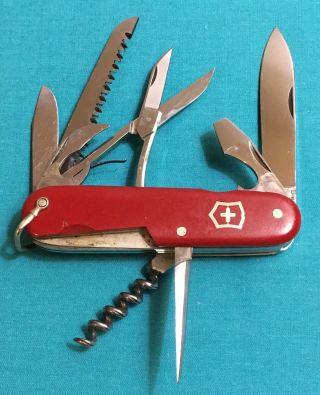 Rare Victorinox Swiss Army Knife - 1946 - 1951 Armee Suisse Victoria Woodsman