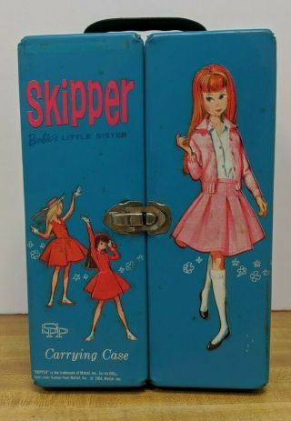Skipper Barbie Carrying Case W/ 4 Vintage 60s Skippers & Accessories 061019dbt2